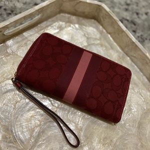 Coach red monogram wallet